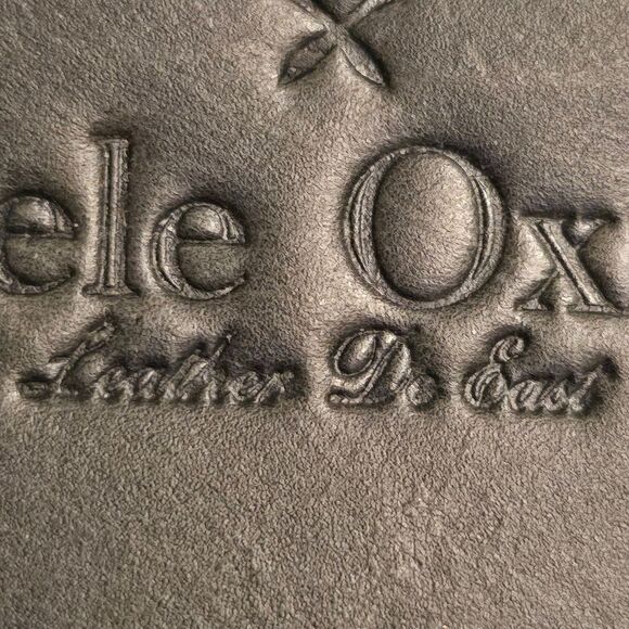 FEDELE OXFORD England Dark Gray Genuine Leather Briefcase Bag Handcrafted - Picture 10 of 12